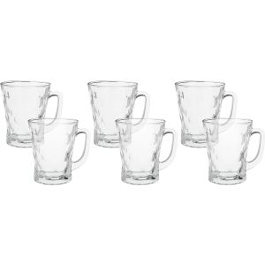 Blink Max Glass Mug Set, 6 Pieces, 230 ml - Clear