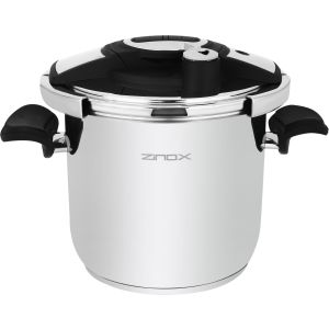 Zinox Stainless Steel Pressure Cooker, Automatic Lid, 10L - Silver Black