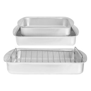 Al Ahram Aluminum S-Rack Tray Set, 4 Pieces - Silver