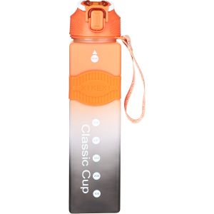 Falmer Plastic Sports Water Bottle, with Snap Cap and Straw, 1000 ml - Multicolor