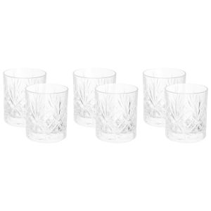 RCR Melodia Glass Cups Set, 6 Pieces, 240 ml - Clear