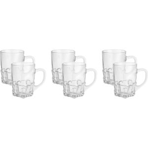 Texas Glass Mug Set, 6 Pieces, 200 ml - Clear