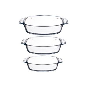 Pyrex Oven Dish Set, 3 Pieces - Clear