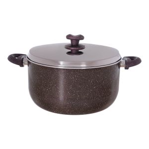 Nouval Granite Pot, 28 cm - Brown