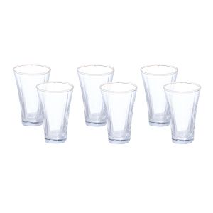 Lav Glass Coffee Cups, 6 Pieces - Clear
