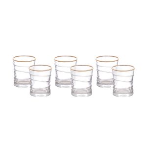 Lav Glass Coffee Cups, 6 Pieces - Clear