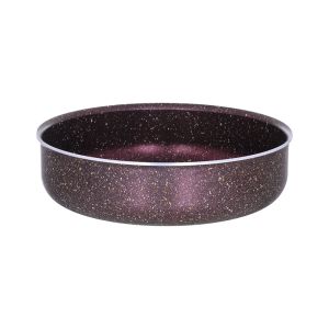 Nouval Round Granite Oven Tray, 24 cm - Brown