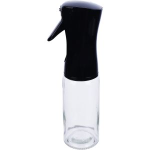 Glass Oil Sprayer, Plastic Lid, 100ml - Clear Black