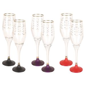 Bohemia Glasses Set, 6 Pieces - Multicolor