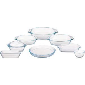 Pyrex Thermal Glass Oven Dish Set 9 Pieces - Clear
