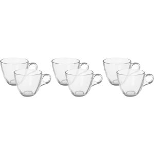Blink Max Tea Cup Set, 6 Pieces, 190 ml - Clear