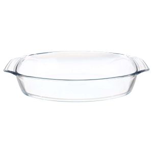 Pyrex Oval Thermal Glass Oven Dish,2 Litre, 30×21×7 cm - Clear
