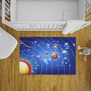 Mack Nylon Rug Kids design, 100x150cm, 1900 gm - Blue