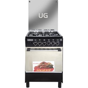 Union Gas Prestige Gas Cooker, 4 Burners, 55×55 cm - Black