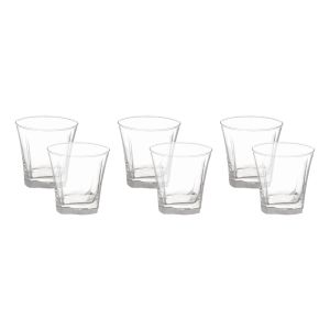 LAV TRU338 Glass Tea Cups, 6 Pieces - Clear