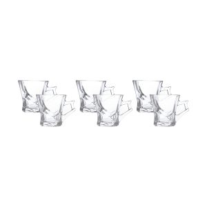 Blinkmax Glass Coffee Cup Set, 6 Pieces, 160 ml - Clear