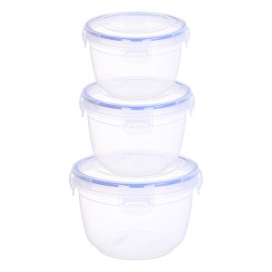 Dunya Plast Refrigerator Set, 3 Pieces - Clear