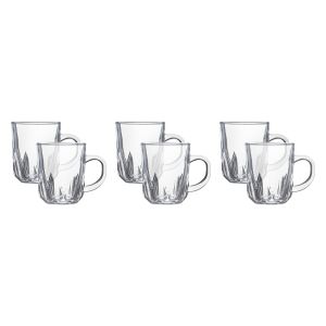 BlinkmaxGlassMugsset,6Pieces,235ml-Clear