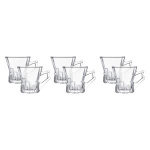 Blink Max Glass Coffee Cup Set, 6 Pieces, 160 ml - Clear