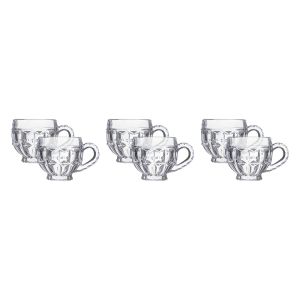 BlinkMax Glass Cup Set, 6 Pieces, 185 ml - Clear