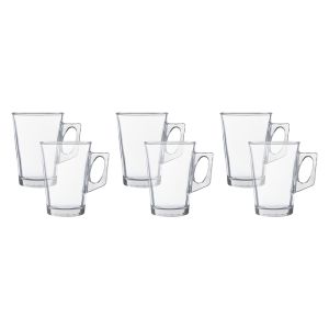 Blink Max Glass Mug Set, 6 Pieces, 130 ml - Clear