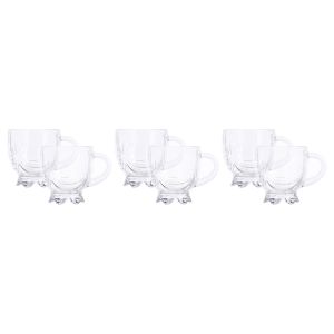 Blinkmax Glass Coffee Cups, 6 Pieces 155 ml - Clear