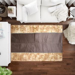 Denzli Velvet Carpet with a dot pattern, 285×177 cm - Beige