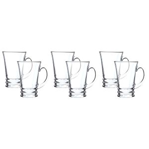 Blink Max Glass Mug Set, 6 Pieces, 220 ml - Clear
