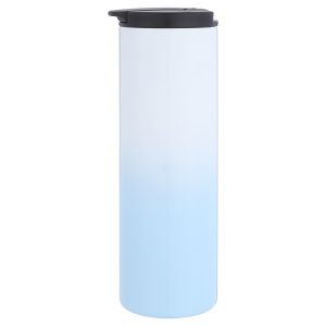 Home Stainless Steel Thermal Water Bottle, 500 ml - White Blue