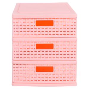 Max Plast Storage Drawer Unit, 23×17×25 cm, 3 Drawers