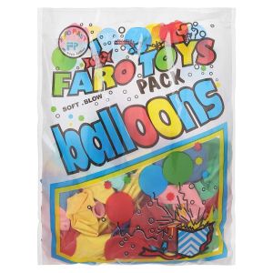 Faro Toys Big Balloons, 50 Pieces - Multicolor