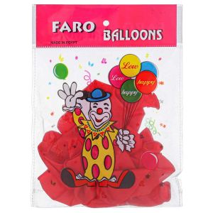 Faro Toys Balloons, 10 Pieces - Red