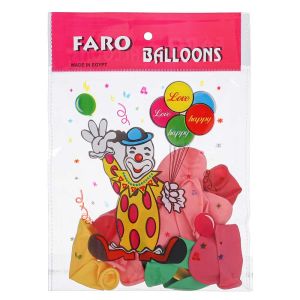 Faro Toys Big Balloons, 10 Pieces - Multicolor