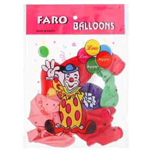Faro Toys Big Balloons, 10 Pieces - Multicolor