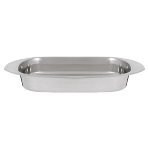 Aboud Stainless Steel Plate, 40×23 cm - Silver