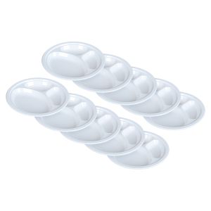 Elite Plates Set, 10 Pieces, 23 cm - White