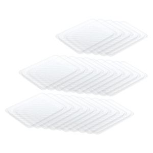 Elite Rectangle Desert Plates Set, 25 Pieces, 14×21 cm - Clear