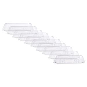 Elite Rectangle Desert Plates Set, 10 Pieces, 19×27 cm - Clear