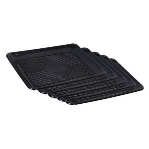 Elite Desert Plates Set, 5 Pieces, 26×35 cm - Black