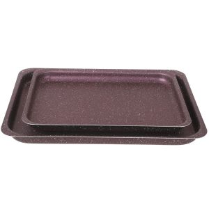 Nouval Classic Granite Trays Set, 2 Pieces - Purple