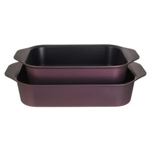 Gigilli Titanium Oven Dish Set, 2 Pieces - Mauve