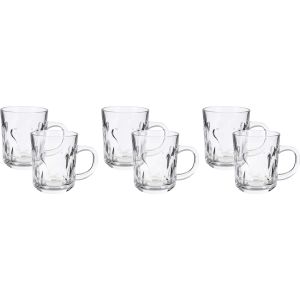 Riena Mora Glass Mug Set, 6 Pieces, 240 ml - Clear