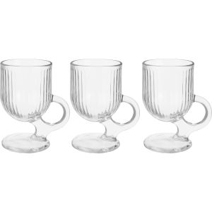 City Glass Glass Cups Set Set, 3 Pieces, 210 ml - Clear