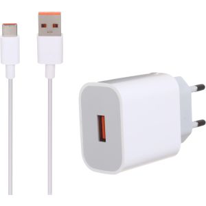 Jnuobi JC11 18 Watt Super Fast Wall Charger with Type-C Cable - White