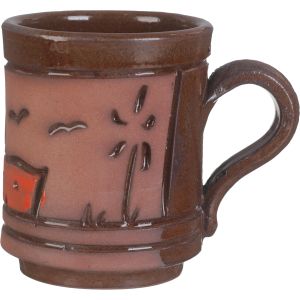 Pottery Tea Mug, 255 ml - Brown
