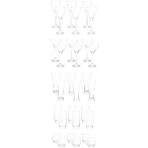 Pasabahce Glass Cup Set, 30 Pieces - Clear