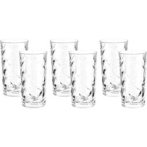 RCR Glass Cups Set, 6 Pieces, 360 ml - Clear