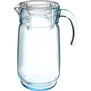 Pasabahce Glass Jug with Lid, 1650 ml - Blue Clear