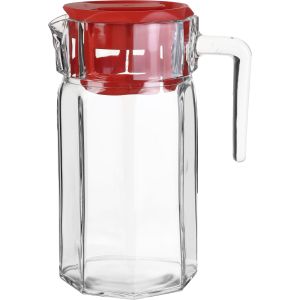 Pasabahce Glass Flask, with Lid, 1250 ml - Clear Red