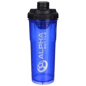 Alpha Plastic Sports Water Bottle, 1 Liter - Blue Black